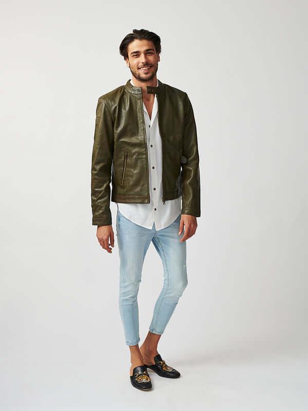 Mens Tokyo Motorbike Leather Jacket-24