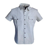 PoliceShortSleeveLeatherShirt-2