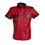 PoliceShortSleeveLeatherShirt-3