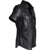 PoliceShortSleeveLeatherShirt-4