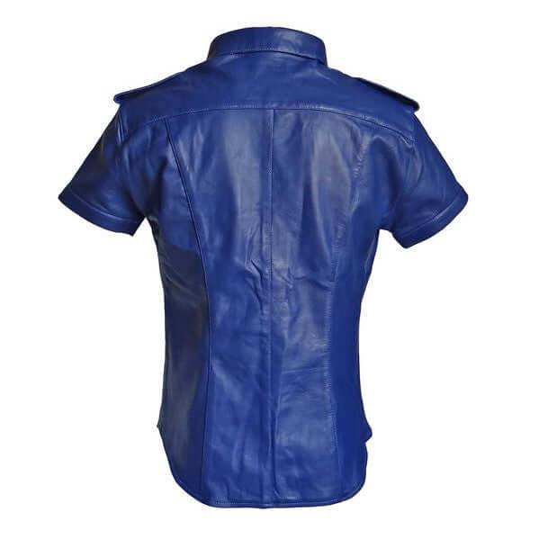 PoliceShortSleeveLeatherShirt-8