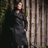 Womens Sweet Susan Leather Trench Coat