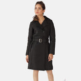 Womens Sweet Susan Leather Trench Coat-1