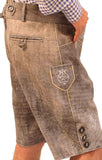 Traditional German Lederhosen Gray Slate-1