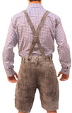 Traditional German Lederhosen Gray Slate-3