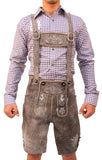 Traditional German Lederhosen Gray Slate