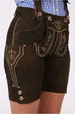 Traditional German Lederhosen Women Dark Deer-2