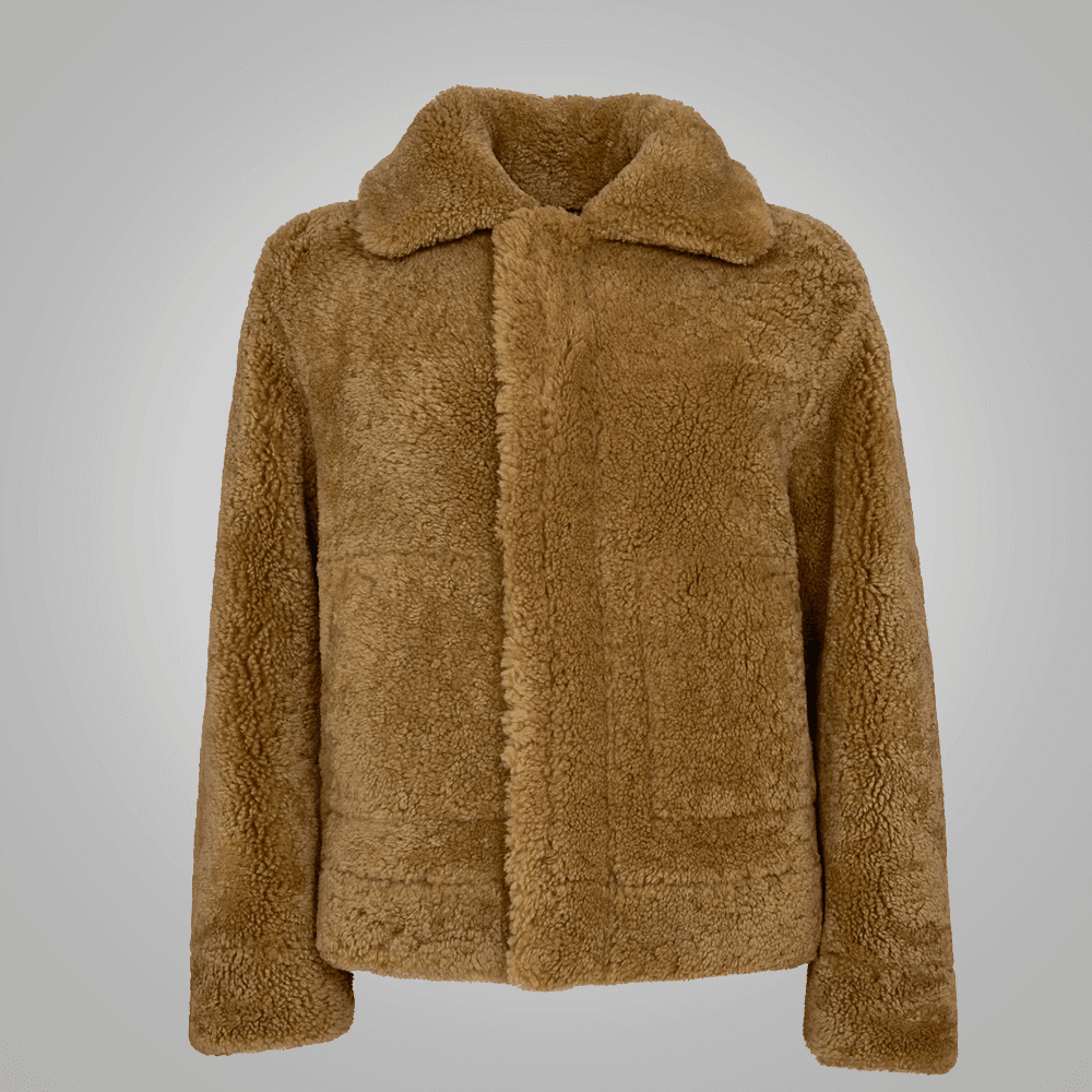 Womens B3 Flight Leather Bomber Aviator Jacket-3