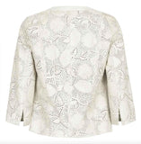 Womens Floral Laser Cut Short Leather Jacket-2