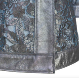 Womens Japanese Style Floral Leather Jacket-2