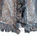 Womens Laser Engraved Lingerie Leather Jacket-1