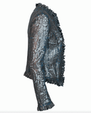 Womens Laser Engraved Lingerie Leather Jacket-2