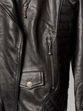 Womens Minnesota Viking Biker Leather Jacket-6