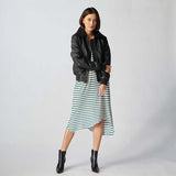 Zermatt Leather Bomber Jacket For Women-1