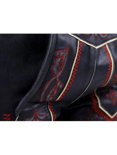 Bavarian lederhosen ladies Eva with red embroidery-5