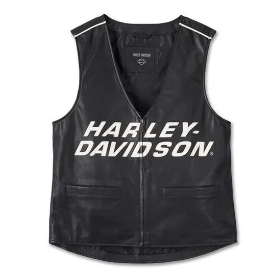Harley Davidson Mens Factory Leather Vest