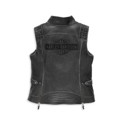 Harley Davidson Womens Electra Studded Leather Vest