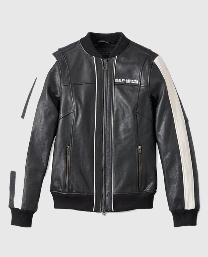 Harley Davidson Womens Piper Bomber Leather Jacket