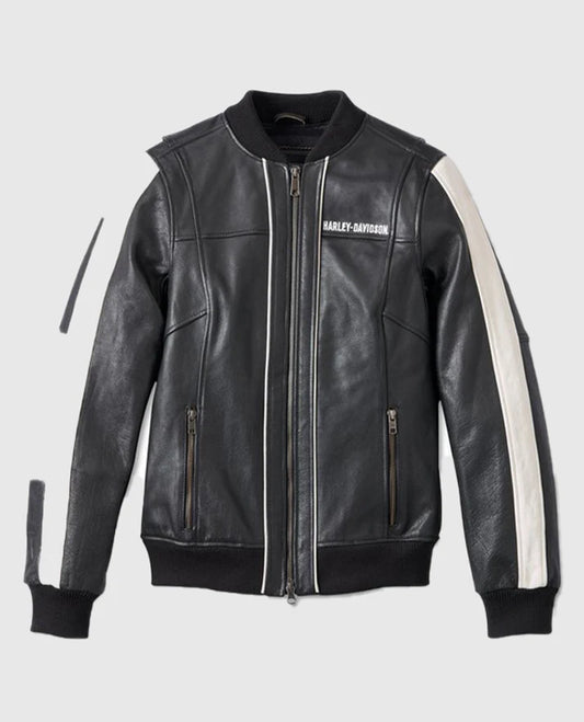 Harley Davidson Womens Piper Bomber Leather Jacket
