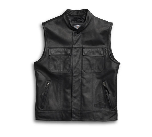 Harley Davidson Mens Foster Leather Vest