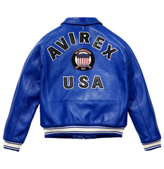 Womens Blue Avirex Leather Jacket