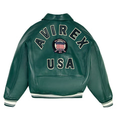 Womens Hunter Green Avirex Leather Jacket