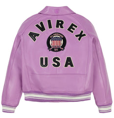 Womens Pink Avirex Leather Jacket