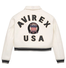 Avirex Womens Cropped Icon Jacket White