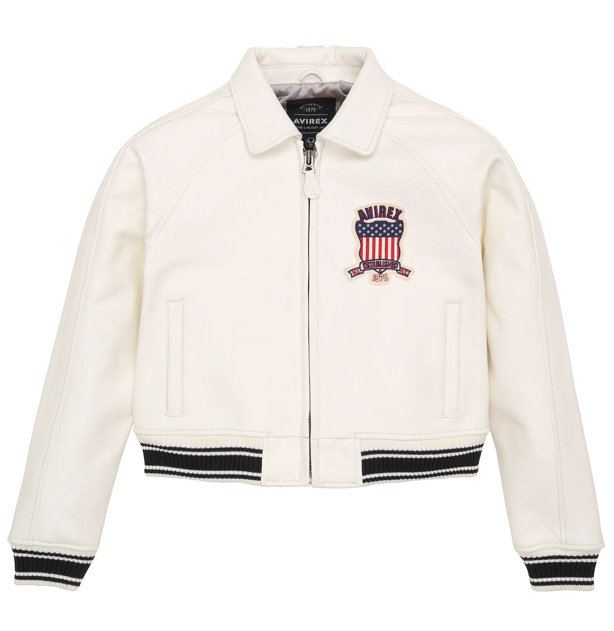 Avirex Womens Cropped Icon Jacket White