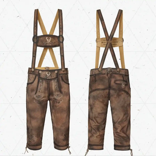 Lederhosen-Men-Kneebound-Antique-Waxed-Brown-Front-Back