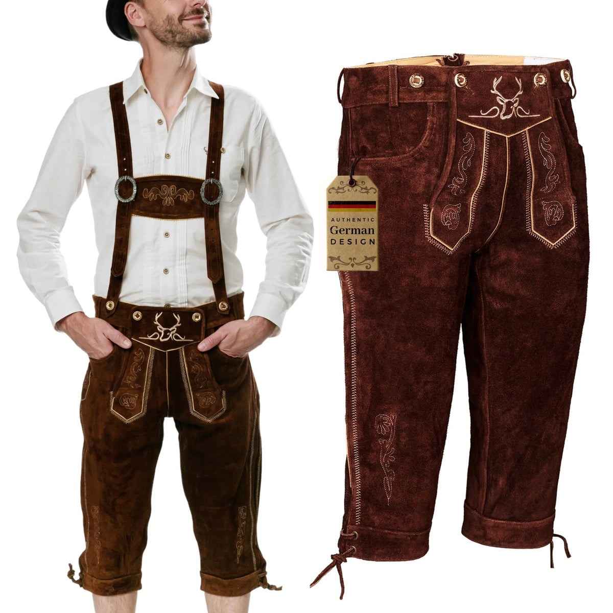 Lederhosen-Men-Kneebound-Dark-Brown-Model-Right