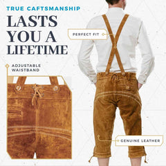 Lederhosen-Men-Kneebound-Light-Brown-Back-Features