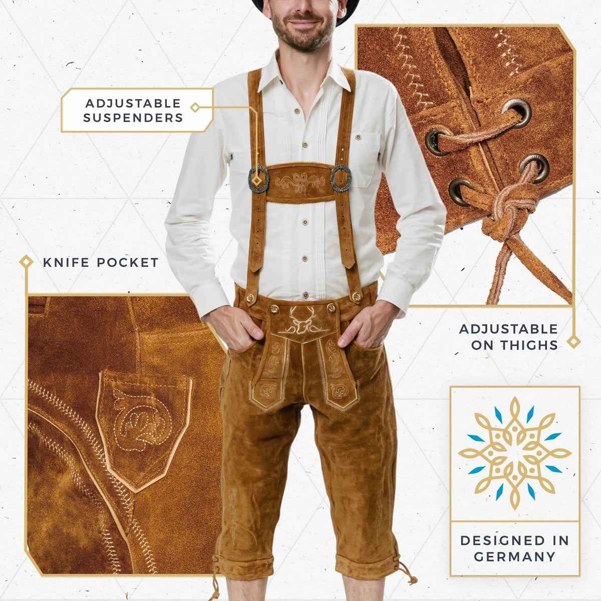 Lederhosen-Men-Kneebound-Light-Brown-Front-Features