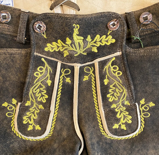 Lederhosen-Men-Sepp-Yellow-Embroidered-Bib