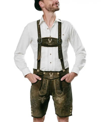 Lederhosen-Men-Short-Antique-Waxed-Brown