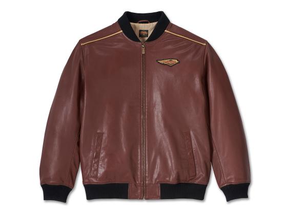 Mens Black Leather Harley Davidson Jacket