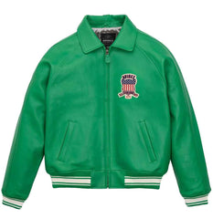 Womens Green Avirex Leather Jacket