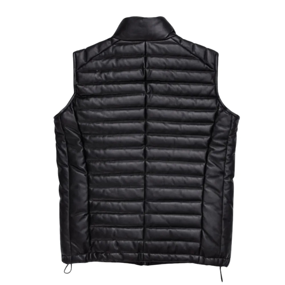Mens-Black-Leather-Padded-Vest-Back