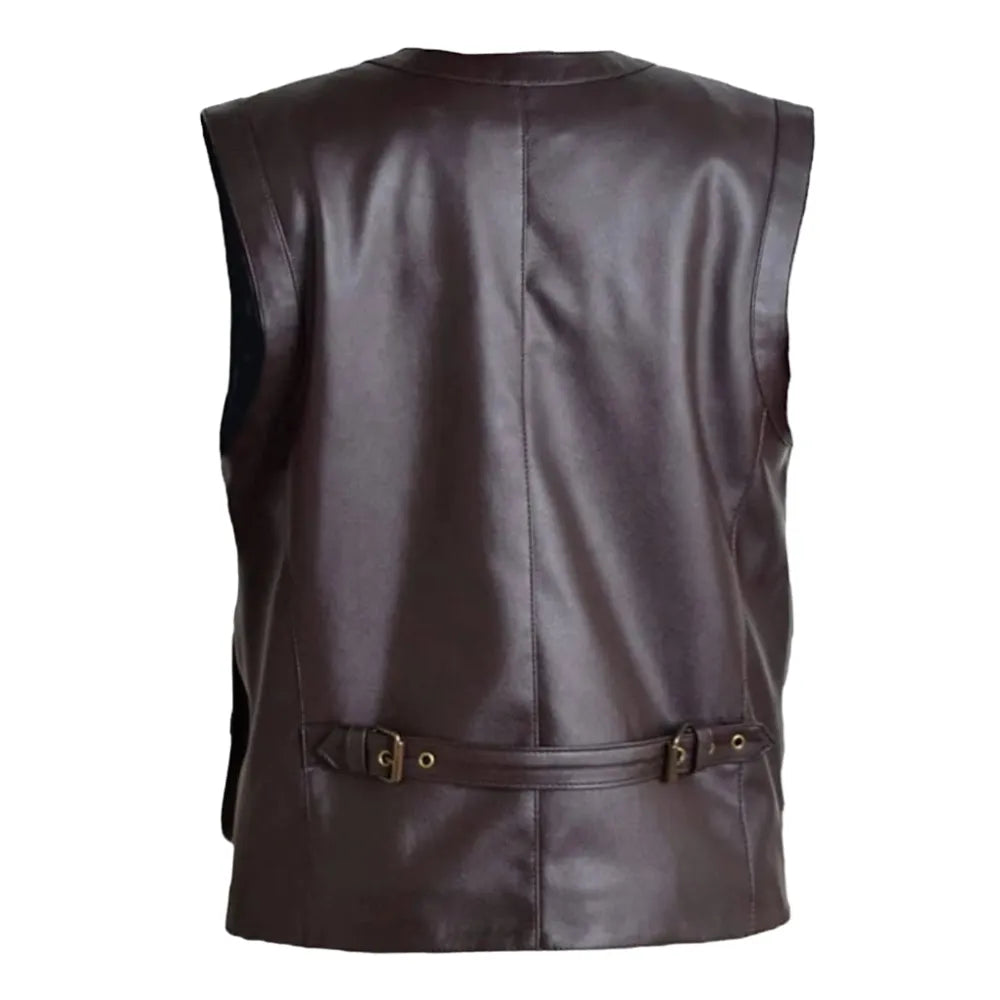 Mens-Brown-Cowhide-Leather-Vest-Back