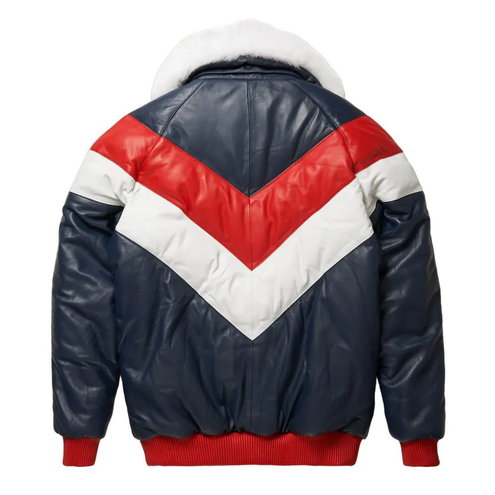 Mens-Multicolor-Leather-V-Bomber-Jacket-Back