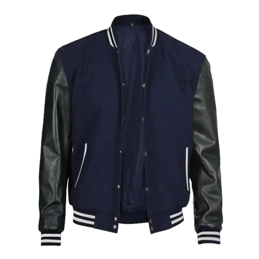 Mens-Navy-Blue-Varsity-Jacket