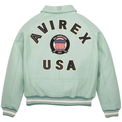 Womens Avirex Icon Seafoam Leather Jacket