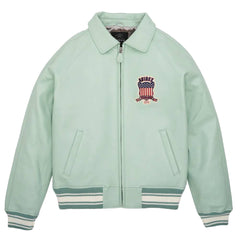 Womens Avirex Icon Seafoam Leather Jacket