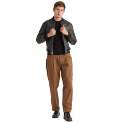 Washed-Leather-Bomber-Jacket-Model