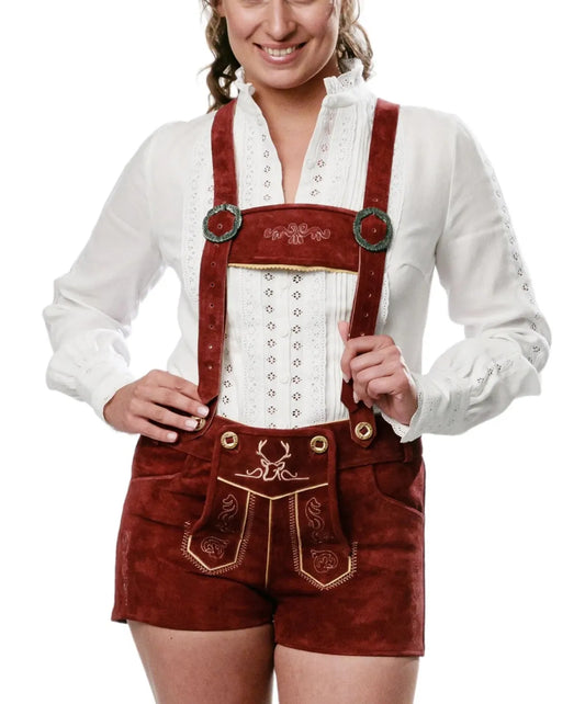 Women-Lederhosen-Hot-Pant-Cherry-Red