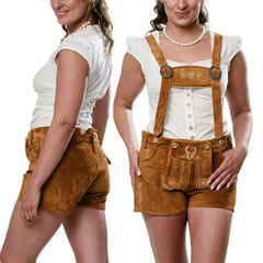 Women-Lederhosen-Hot-Pants-Light-Brown-Model