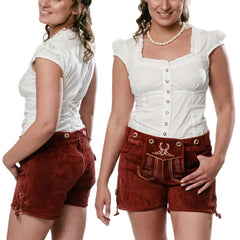Women-Lederhosen-Short-Pants-Cherry-Red-Model