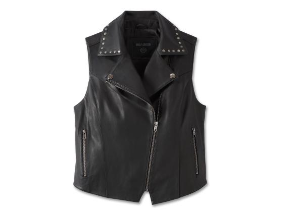 Harley Davidson Womens Classic Eagle Studded Leather Vest
