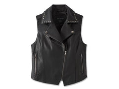 Harley Davidson Womens Classic Eagle Studded Leather Vest