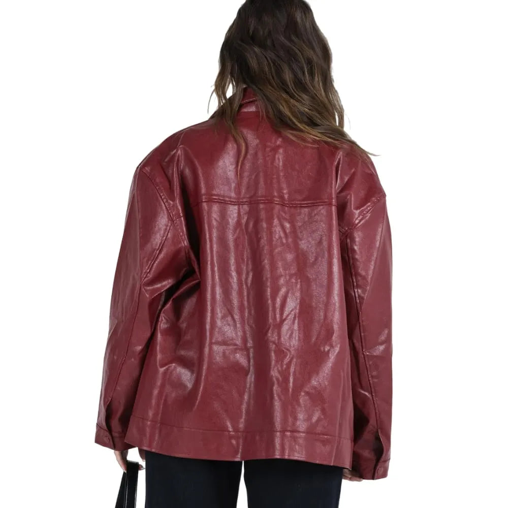 Womens-Burgundy-Leather-Jacket-Back